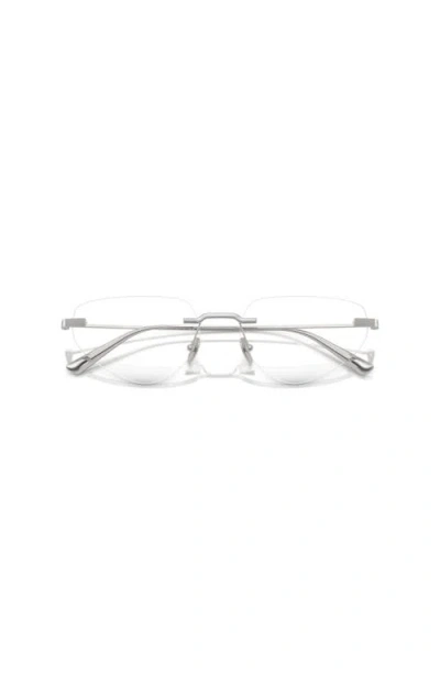 Ferrari 57mm Irregular Optical Glasses In Silver
