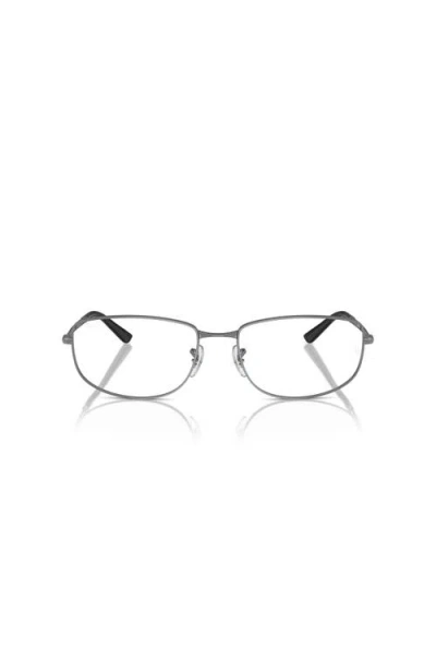 Ray Ban Ray-ban 56mm Irregular Optical Glasses In Gray