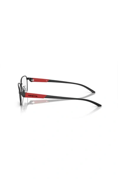 Arnette 55mm Rectangle Optical Glasses In Black