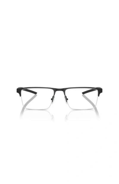 Scuderia Ferrari 55mm Rectangle Optical Glasses In Black