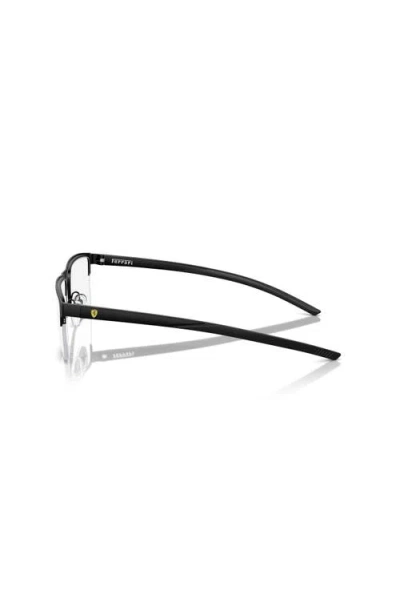 Scuderia Ferrari 55mm Rectangle Optical Glasses In Black