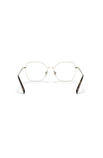Vogue Eyewear 53mm Irregular Optical Glasses In Metallic