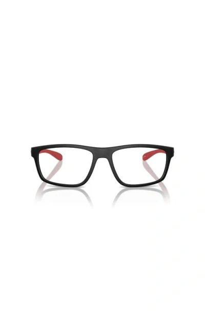 Arnette 56mm Rectangle Optical Glasses In Black