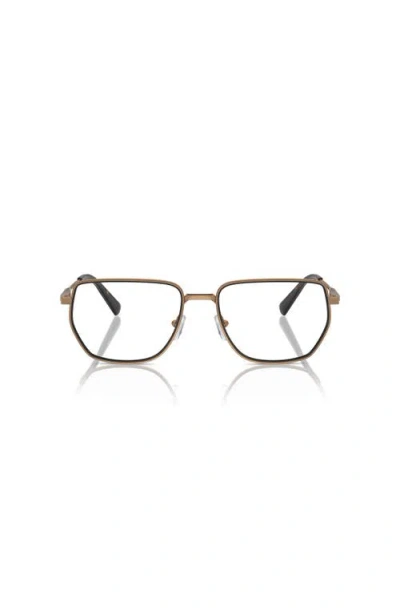 Michael Kors 56mm Irregular Optical Glasses In Gold