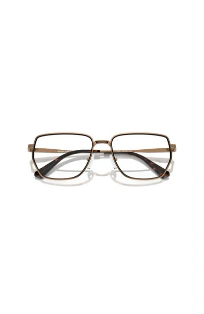 Michael Kors 56mm Irregular Optical Glasses In Gold