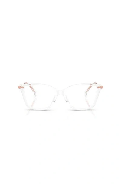 Michael Kors 54mm Square Optical Glasses In White
