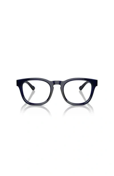 Ferrari 49mm Round Optical Glasses In Blue