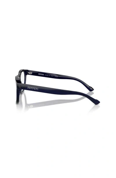 Ferrari 49mm Round Optical Glasses In Blue