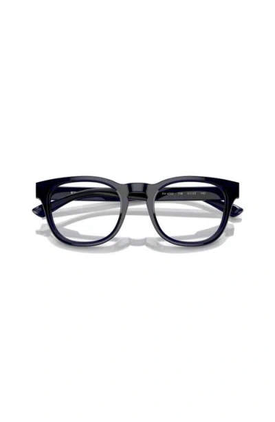 Ferrari 49mm Round Optical Glasses In Blue