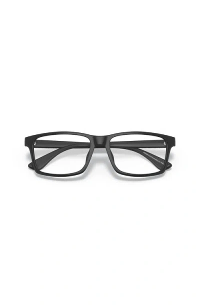 Armani Exchange 54mm Rectangle Optical Glasses In Black