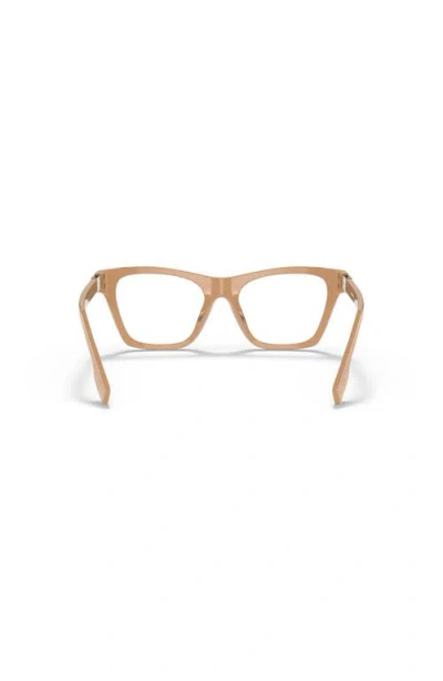 Burberry 50mm Square Optical Glasses In Brown