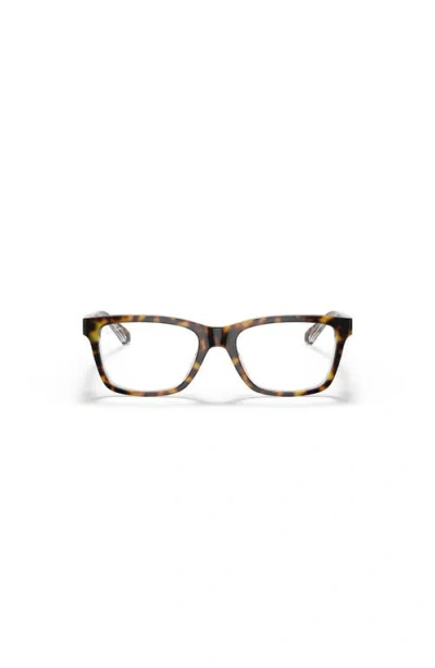 Ray Ban Ray-ban 48mm Square Optical Glasses In Brown