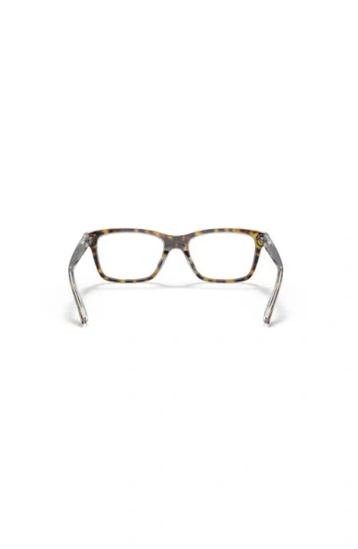 Ray Ban Ray-ban 48mm Square Optical Glasses In Brown