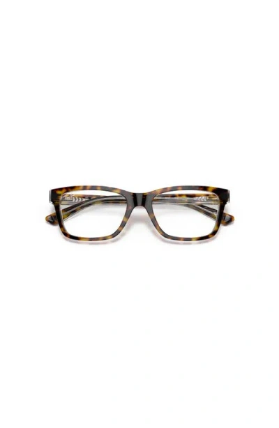 Ray Ban Ray-ban 48mm Square Optical Glasses In Brown