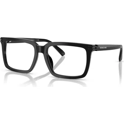 Michael Kors 57mm Square Optical Glasses In Black