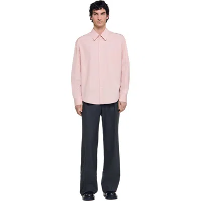 Sandro Striped Shirt In Pink