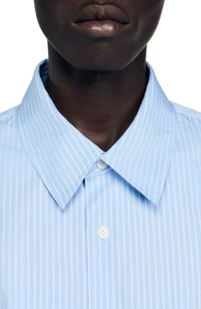 Sandro Striped Shirt In Blue
