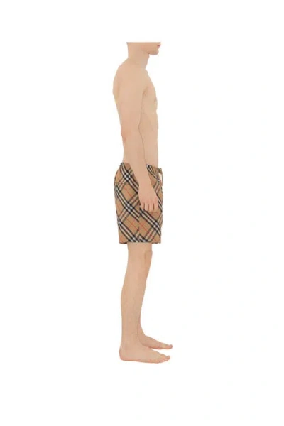 Burberry Embroidered Nylon Swimming Shorts In Multi
