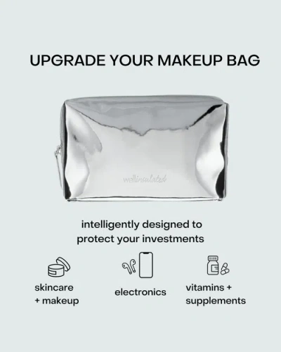 Wellinsulated Limited Edition Performance Beauty Bag In Silver