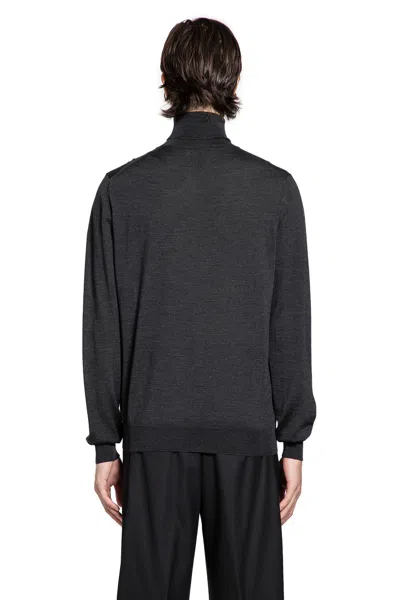 Lardini Wool Turtleneck Sweater In Gray