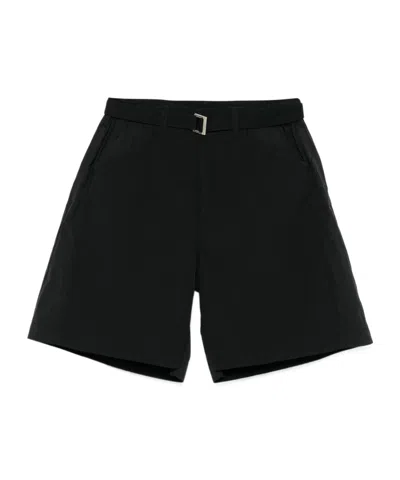 Sacai Belted Shorts In Black