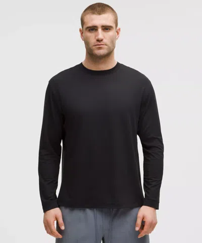 Lululemon Rulu Fleece Crewneck Long-sleeve Shirt In Black