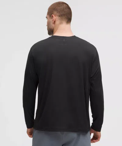 Lululemon Rulu Fleece Crewneck Long-sleeve Shirt In Black