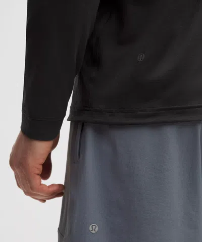 Lululemon Rulu Fleece Crewneck Long-sleeve Shirt In Black