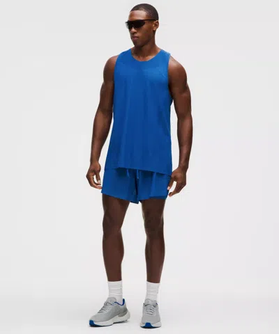 Lululemon Fast And Free Airflow Running Tank Top In Blue