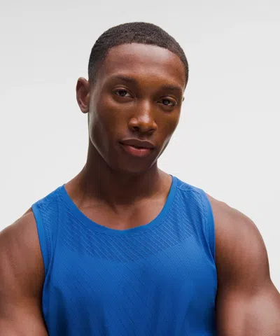 Lululemon Fast And Free Airflow Running Tank Top In Blue