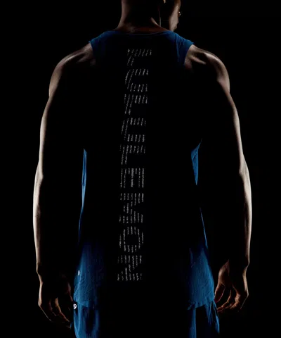 Lululemon Fast And Free Airflow Running Tank Top In Blue