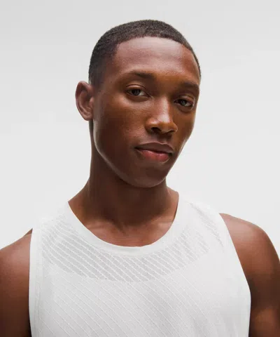 Lululemon Fast And Free Airflow Running Tank Top In White