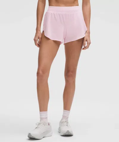 Lululemon Fast And Free High-rise Classic-fit Split Short 3" In Pink