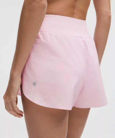 Lululemon Fast And Free High-rise Classic-fit Split Short 3" In Pink