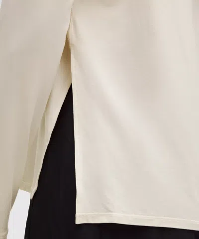 Lululemon Silkappeal Side-slit Long-sleeve Shirt In White