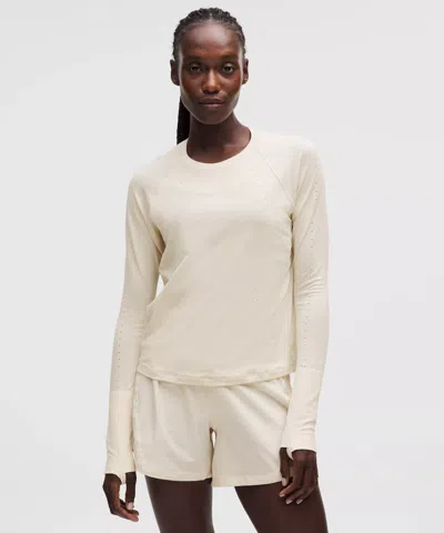 Lululemon Swiftly Mesh-back Long-sleeve Shirt In Neutral