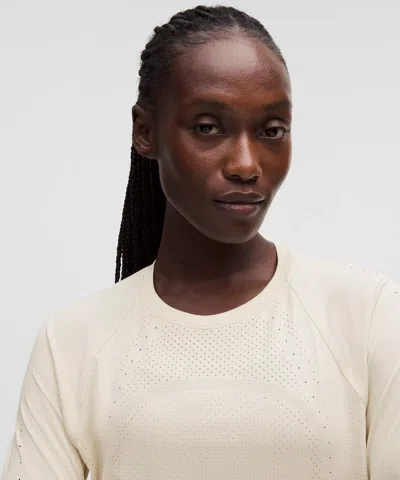 Lululemon Swiftly Mesh-back Long-sleeve Shirt In Neutral