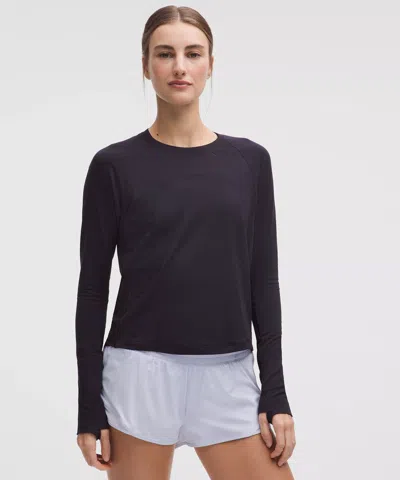 Lululemon Swiftly Mesh-back Long-sleeve Shirt In Black