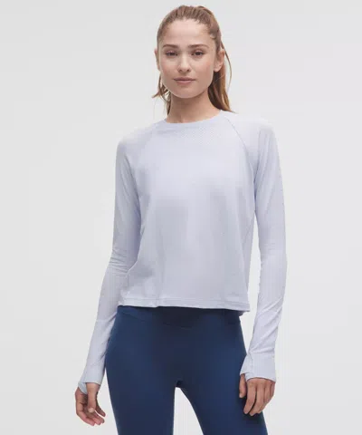 Lululemon Swiftly Mesh-back Long-sleeve Shirt In Blue
