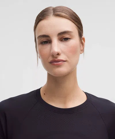 Lululemon Swiftly Mesh-back Long-sleeve Shirt In Black
