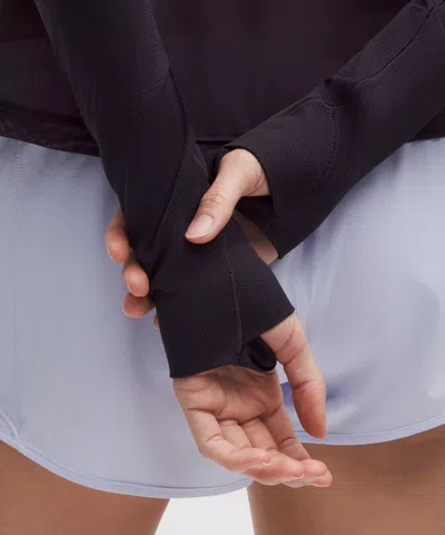 Lululemon Swiftly Mesh-back Long-sleeve Shirt In Black