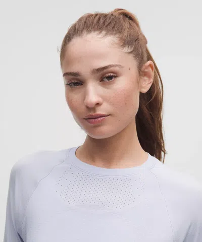 Lululemon Swiftly Mesh-back Long-sleeve Shirt In Blue