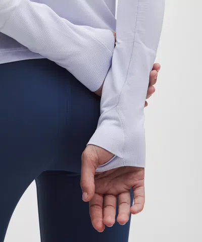 Lululemon Swiftly Mesh-back Long-sleeve Shirt In Blue