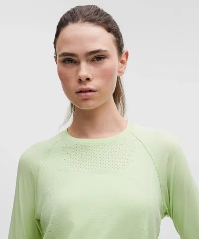 Lululemon Swiftly Mesh-back Long-sleeve Shirt In Green