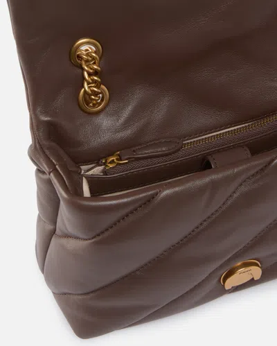 Pinko Mini Love Bag Puff Maxi Quilt In Brown