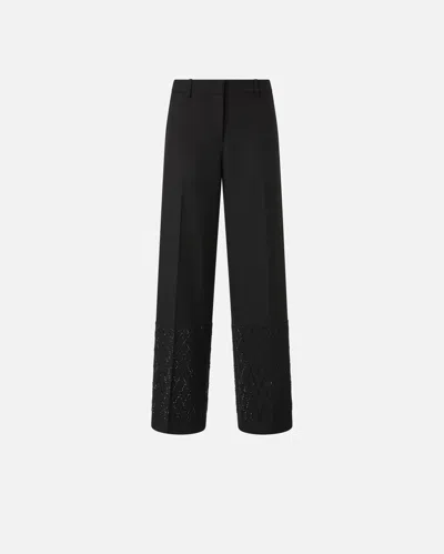 Pinko Pantalon Ample À Strass In Black