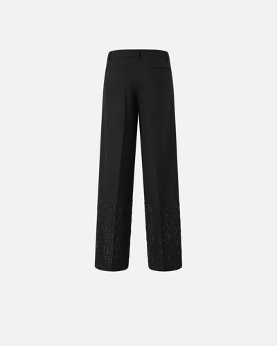 Pinko Pantalon Ample À Strass In Black