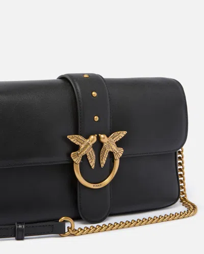 Pinko Love One Mini Slouchy Leather Shoulder Bag In Multi