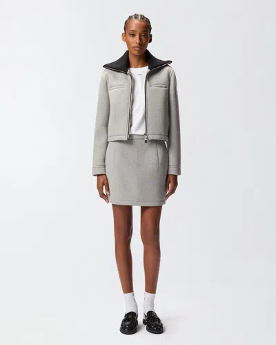 Pinko Pleated Mini Skirt In Gray