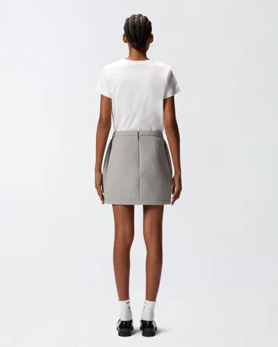 Pinko Pleated Mini Skirt In Gray